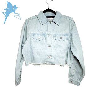 CHARLIE HOLIDAY Australia Brand Cropped Trucker Jean Jacket